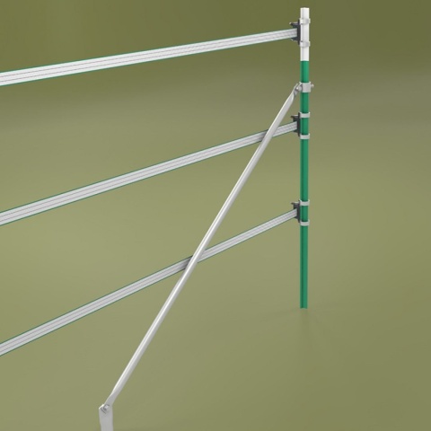Zpevňovací rohová sada na začátek/konec pro ohradníkové T-sloupky
