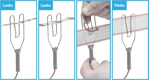 Kabel červený připojovací pro elektrický ohradník - 300 cm