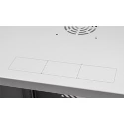 LEXI-Net Basic Rozvaděč nástěnný 19" 12U 520x450, dveře sklo, šedý