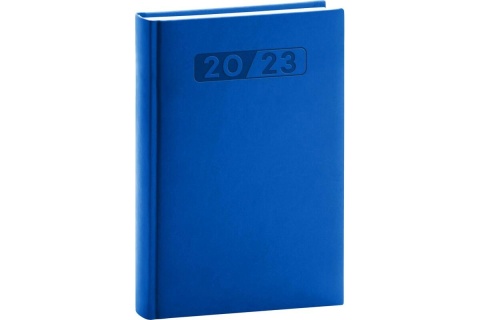 Diář denní A5 Aprint, 15 x 21 cm, modrý