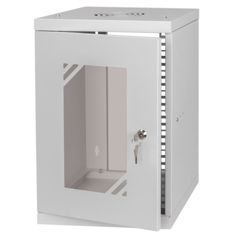 LEXI-Net Basic Rozvaděč nástěnný 10" 9U 300mm, dveře sklo, šedý