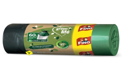 Pytel na odpad Fino 63x72 cm, 60 l, 30 mikronů, zatahovací, 10 ks EKO Green Life