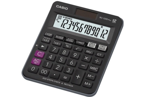 Kalkulačka Casio MJ-120D Plus, 12 míst, černá