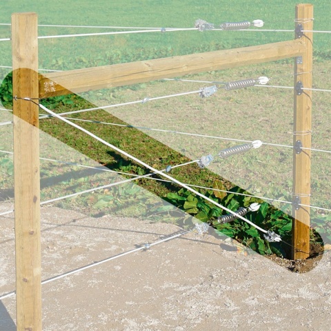 Zpevňovací rohová sada na začátek/konec pro ohradníkové kůly