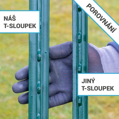 Kovový ohradníkový T-sloupek 182 cm