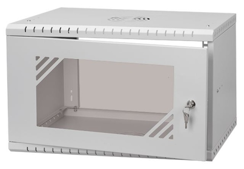 LEXI-Net Basic Rozvaděč nástěnný 19" 6U 520x450, dveře sklo, šedý