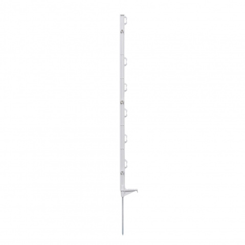 Plastový sloupek pro elektrický ohradník, délka 86 cm, 6 oček, bílá