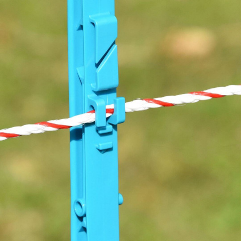 Plastový sloupek pro elektrický ohradník, délka 156 cm, 11 oček, modrá