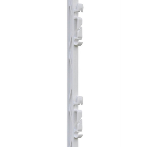 Plastový sloupek pro elektrický ohradník, délka 115 cm, 10 oček, bílá