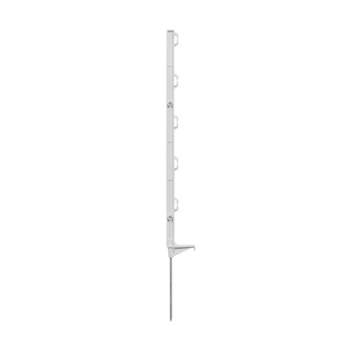 Plastový sloupek pro elektrický ohradník, délka 70 cm, 5 oček, bílá