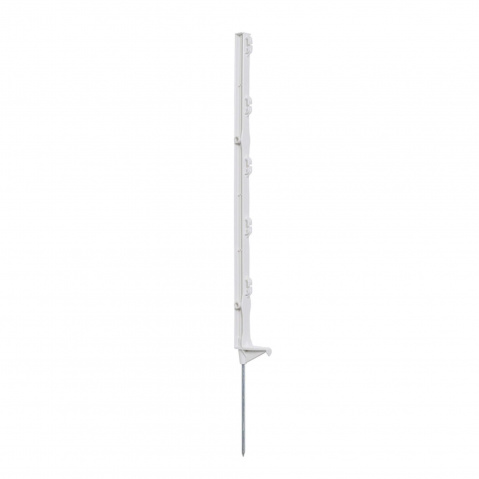 Plastový sloupek pro elektrický ohradník, délka 70 cm, 5 oček, bílá
