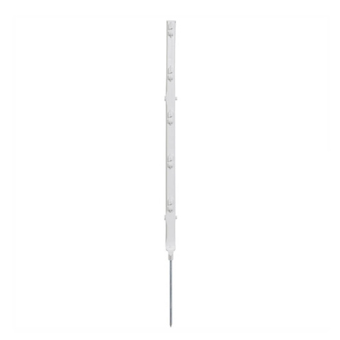 Plastový sloupek pro elektrický ohradník, délka 70 cm, 5 oček, bílá