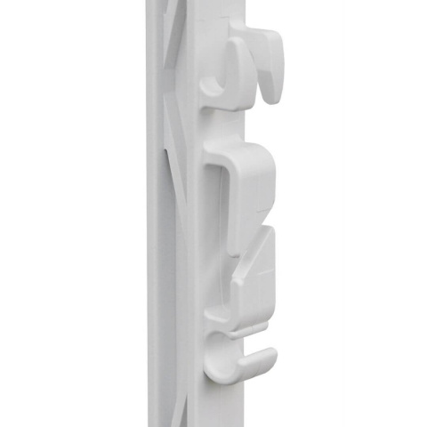 Plastový sloupek pro elektrický ohradník, délka 115 cm, 10 oček, bílá