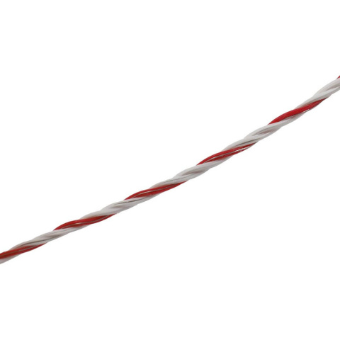 Lanko pro elektrický ohradník, průměr 3 mm, bílo-červené, délka 400 m