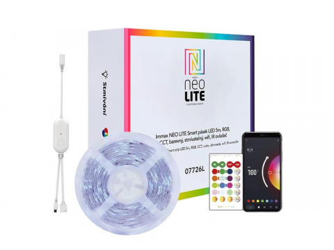 Smart LED pásek 12V IP65 48W RGB IMMAX NEO Lite 07775L 10m WiFi Tuya