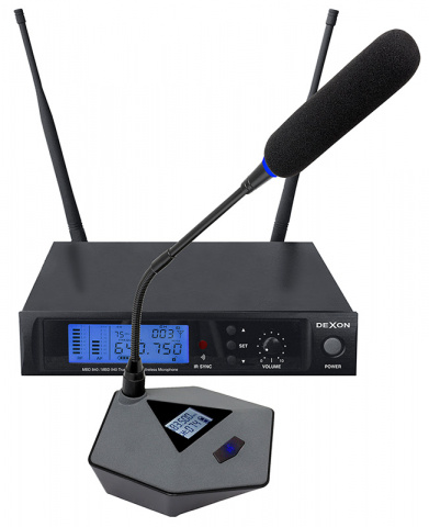 DEXON Bezdrátový mikrofon diverzitní stolní MBD 640