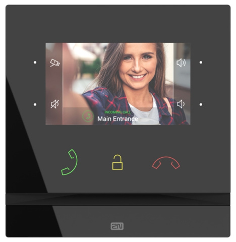 2N® Indoor Compact, vnitřní video jednotka, 4.3“ barevný displej, HD audio, PoE, barva černá