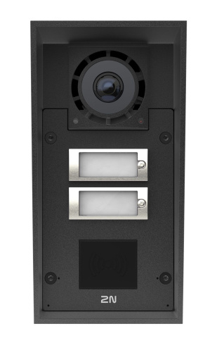 2N® IP Force, dveřní interkom, 2 tl., kamera, příprava pro čtečku karet