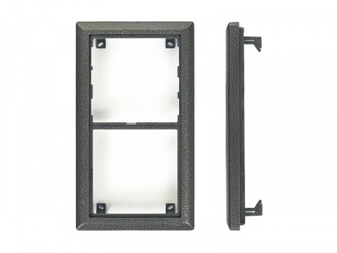 4FF 127 12.2 - rám 2 moduly, KARAT, stříbrná