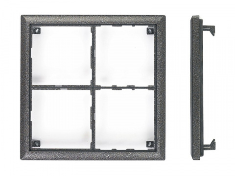 4FF 127 14.2 - rám 4 moduly, KARAT, stříbrná