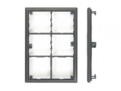 4FF 127 16.2 - rám 6 modulů, KARAT, stříbrná