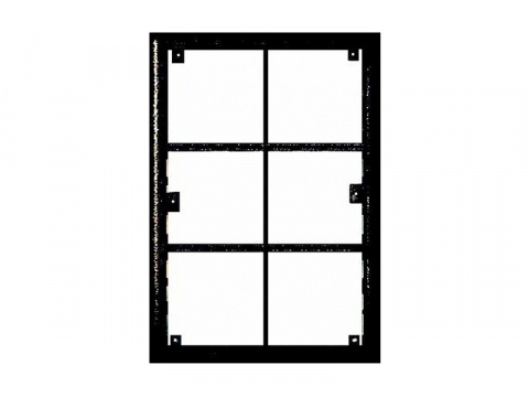 4FF 127 16.5 - rám 6 modulů,  KARAT INOX