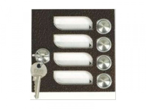 4FN 231 02.1/F - modul 4 tlač. TT KARAT, 2-BUS, měď., zámek, 4 jmen.