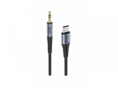 Adaptér iPEAX 90010139 USB-C / JACK 3,5mm (pro poslech hudby) Black
