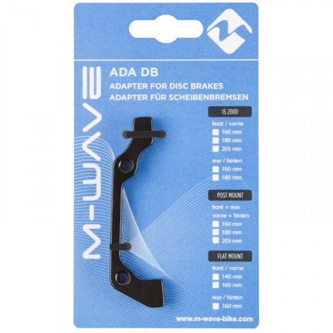 adaptér kotoučové brzdy M-WAVE přední 180mm/zadní 160mm standard original balení