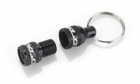 adaptér ventilku XLC včetně koncovky AV na DV/SV černo-černá