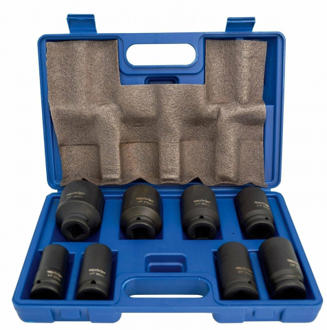 ADLER Gola ořechy šestihranné kované, prodloužené 3/4" sada 8 kusů 22-46mm