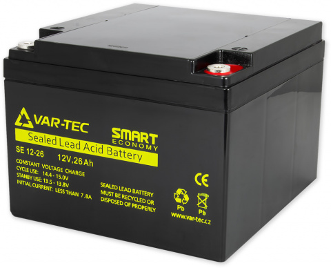 Smart Economy 12V/26Ah - akumulátor SE12-26, životnost 2-3 roky
