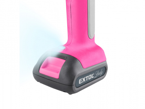Aku šroubovák s příklepem růžový Lady 12 V / 2000 mAh  Li-On Extol 402403