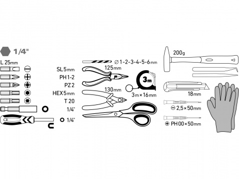 Aku šroubovák s příklepem růžový Lady 12 V / 2000 mAh  Li-On Extol 402403