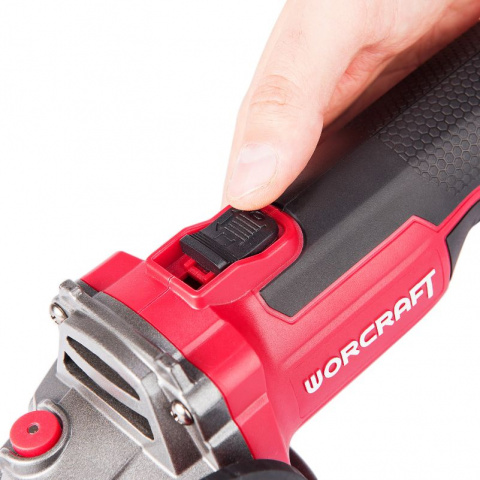 Aku úhlová bruska 125mm, bezuhlíková, 20V Worcraft CAG-S20LiBH 1x4.0Ah, nabíječka, kufr