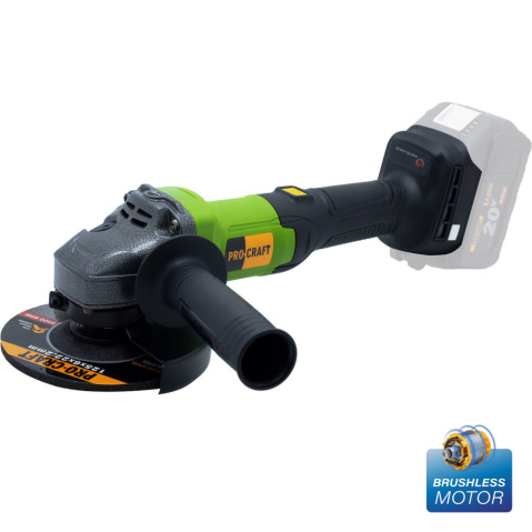 Aku úhlová bruska Procraft PGA20bb (bez baterie a nabíječky), 125mm | PGA20 bb