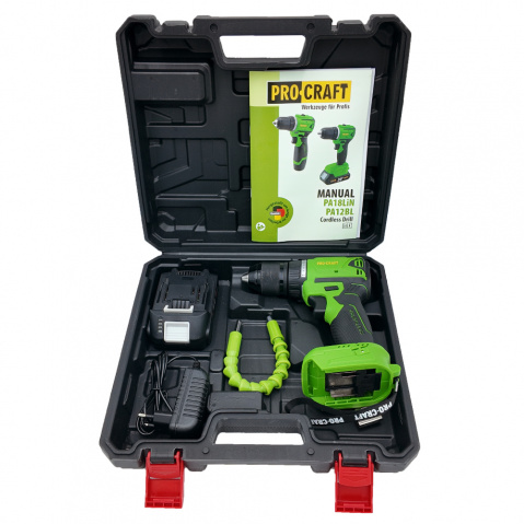 Aku vrtací šroubovák Procraft SPA18LiN Brushless se sadou bitů IBS-41 | SPA18LiN