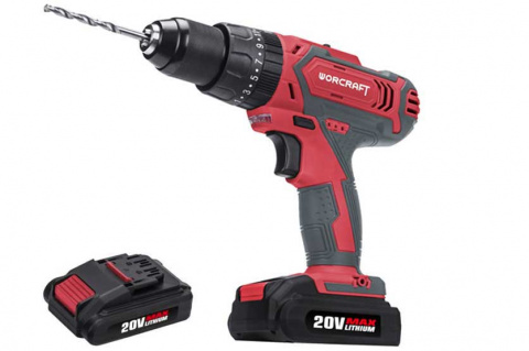 Aku vrtací šroubovák s příklepem CD-20LiH Worcraft 2 x 20V/2.0Ah a rychlonabíjením 113884