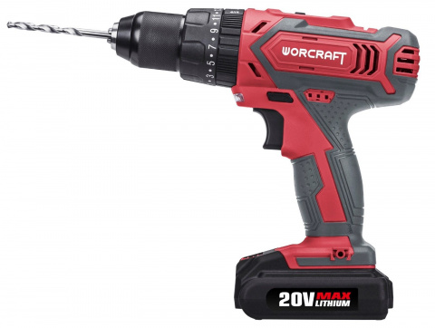 Aku vrtací šroubovák s příklepem CD-20LiH Worcraft 2 x 20V/2.0Ah a rychlonabíjením 113884