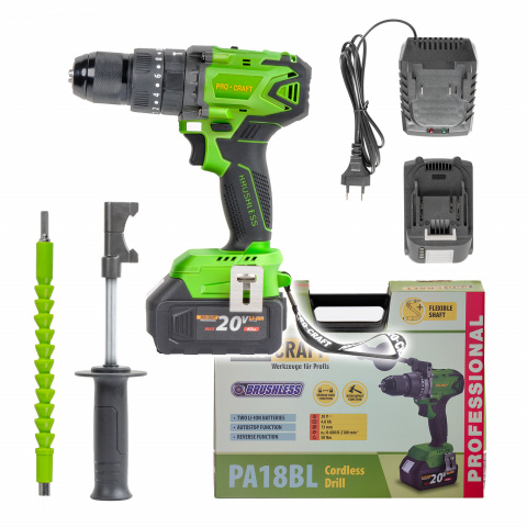 Aku vrtací šroubovák s příklepem Procraft PA18BL 1 baterie | PA18BL 1B