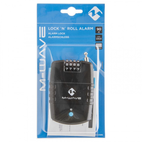 alarm-zámek lankový M-Wave kódový 2x600mm