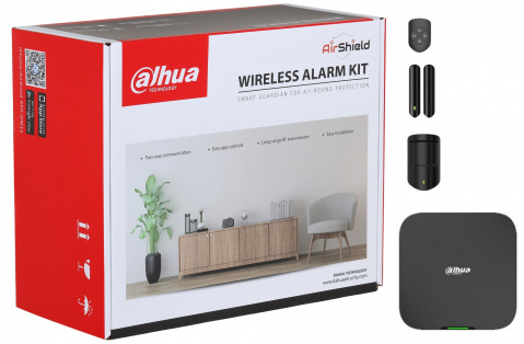 ART-ARC3800H-03-FW2-B - 868 MHz - černý AirShield set-HUB2 ústředna LAN, PIR detektor, magnet, klíčenka