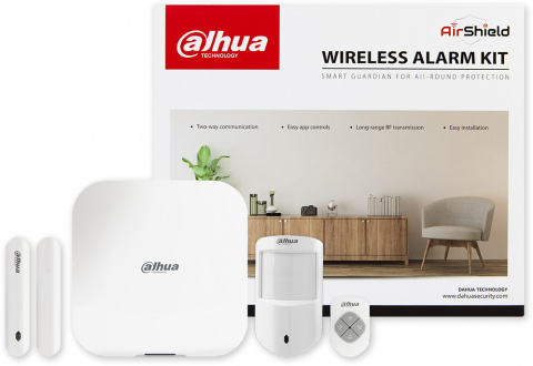 ART-ARC3800H-03-FW2(868) - AirShield set-HUB2 ústředna LAN, PIR detektor,magnet,klíčenka, dual GSM