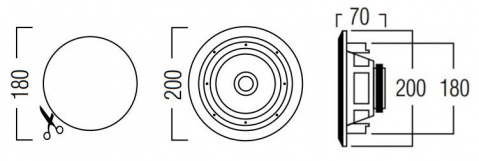 ARTSOUND FL501 - vestavný reproduktor, plochý, flat, 70 W