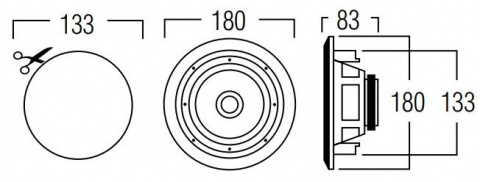 ARTSOUND MDC64 W - voděodolný reproduktor, 50 W, bílý