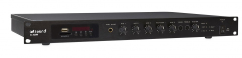 ARTSOUND MX-120M - 19” mixážní 100 V zesilovač s integrovaným přehrávačem a FM rádiem