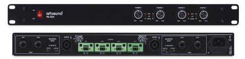 ARTSOUND PRL-1504 - výkonový zesilovač pro 4 zóny, 4 x 150 W