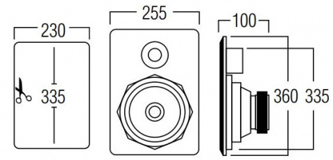 ARTSOUND RE2080 - podhledové repro flat obdelník