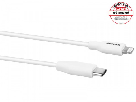 AVACOM MFIC-120W kabel USB-C - Lightning, MFi certifikace, 120cm, bílá
