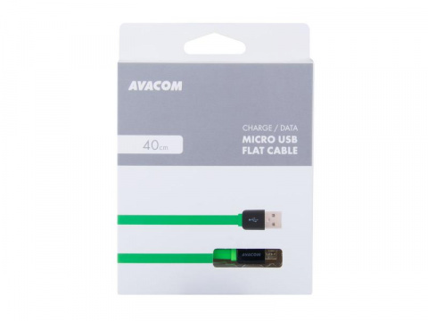 AVACOM MIC-40G kabel USB - Micro USB, 40cm, zelená